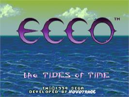 Title screen of Ecco 2: The Tides of Time on the Sega CD.