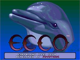 Title screen of Ecco the Dolphin on the Sega CD.