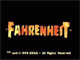Title screen of Fahrenheit on the Sega CD.