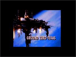 Title screen of Ground Zero Texas on the Sega CD.