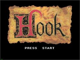Title screen of Hook on the Sega CD.