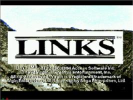 Title screen of Links: The Challenge of Golf on the Sega CD.