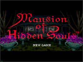 Title screen of Mansion of Hidden Souls on the Sega CD.