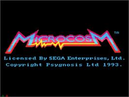Title screen of Microcosm on the Sega CD.