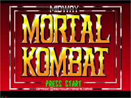 Title screen of Mortal Kombat on the Sega CD.