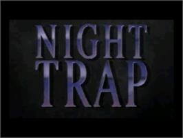 Title screen of Night Trap on the Sega CD.