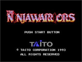 Title screen of Ninja Warriors, The on the Sega CD.