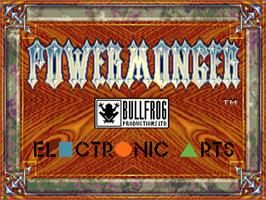 Title screen of Powermonger on the Sega CD.