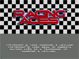 Title screen of Racing Aces on the Sega CD.