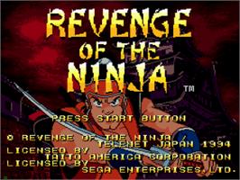 Title screen of Revenge of the Ninja on the Sega CD.
