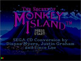 Title screen of Secret of Monkey Island on the Sega CD.