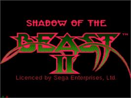 Title screen of Shadow of the Beast 2 on the Sega CD.