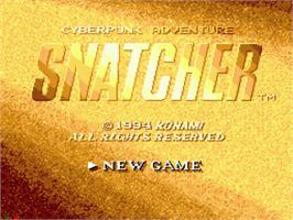 Title screen of Snatcher on the Sega CD.
