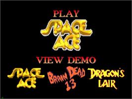 Title screen of Space Ace on the Sega CD.