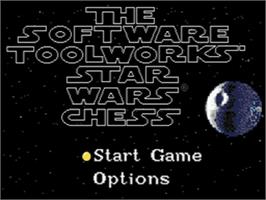 Title screen of Star Wars Chess on the Sega CD.