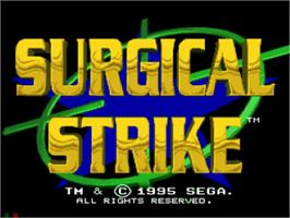 Title screen of Surgical Strike on the Sega CD.