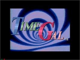 Title screen of Time Gal on the Sega CD.