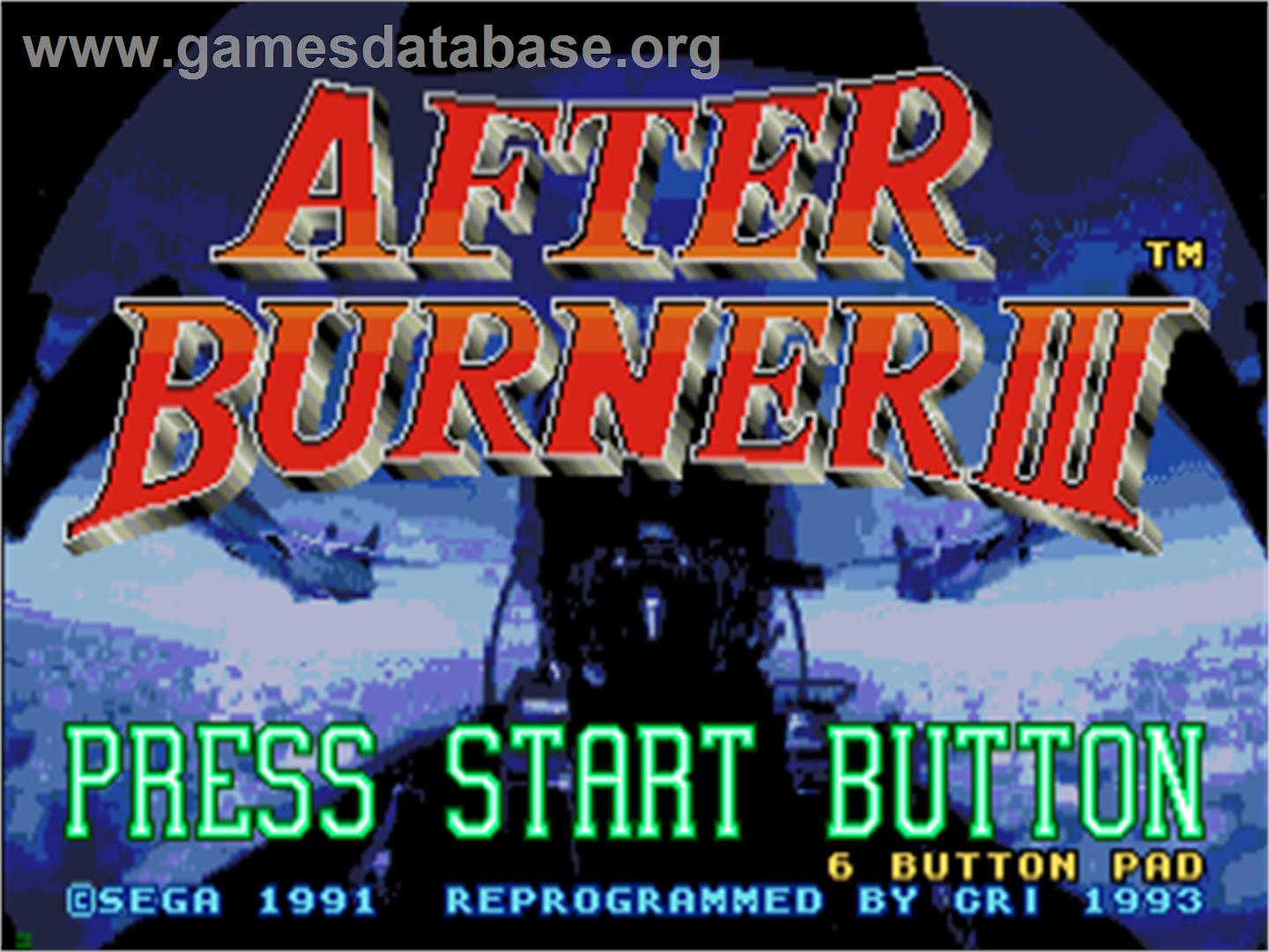 After Burner III - Sega CD - Artwork - Title Screen