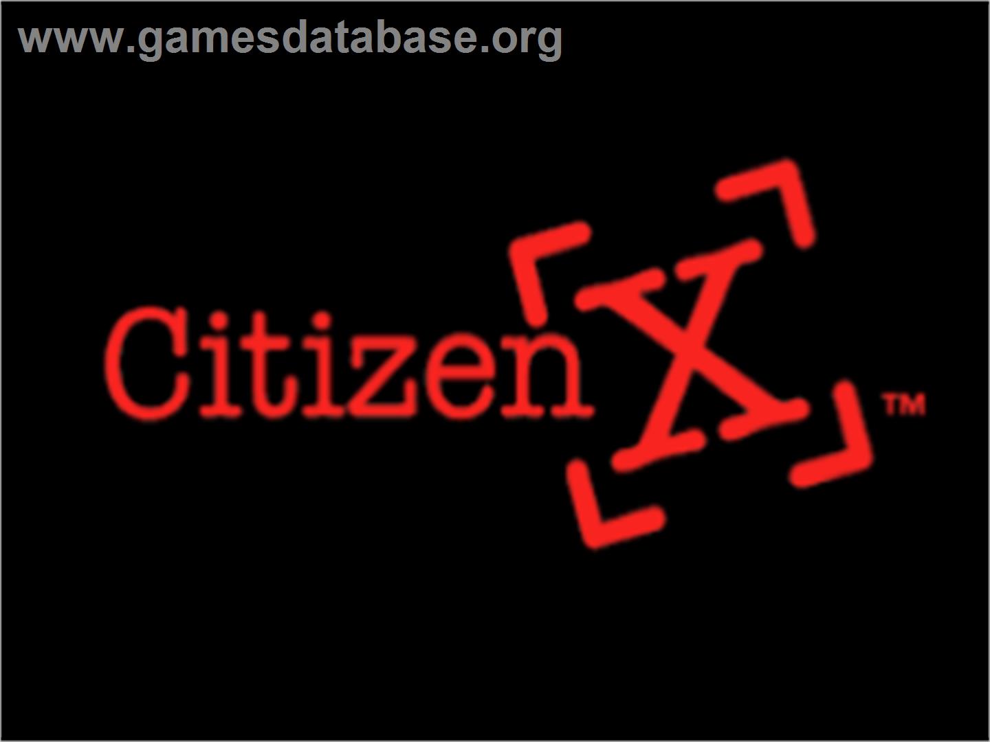 Citizen X - Sega CD - Artwork - Title Screen