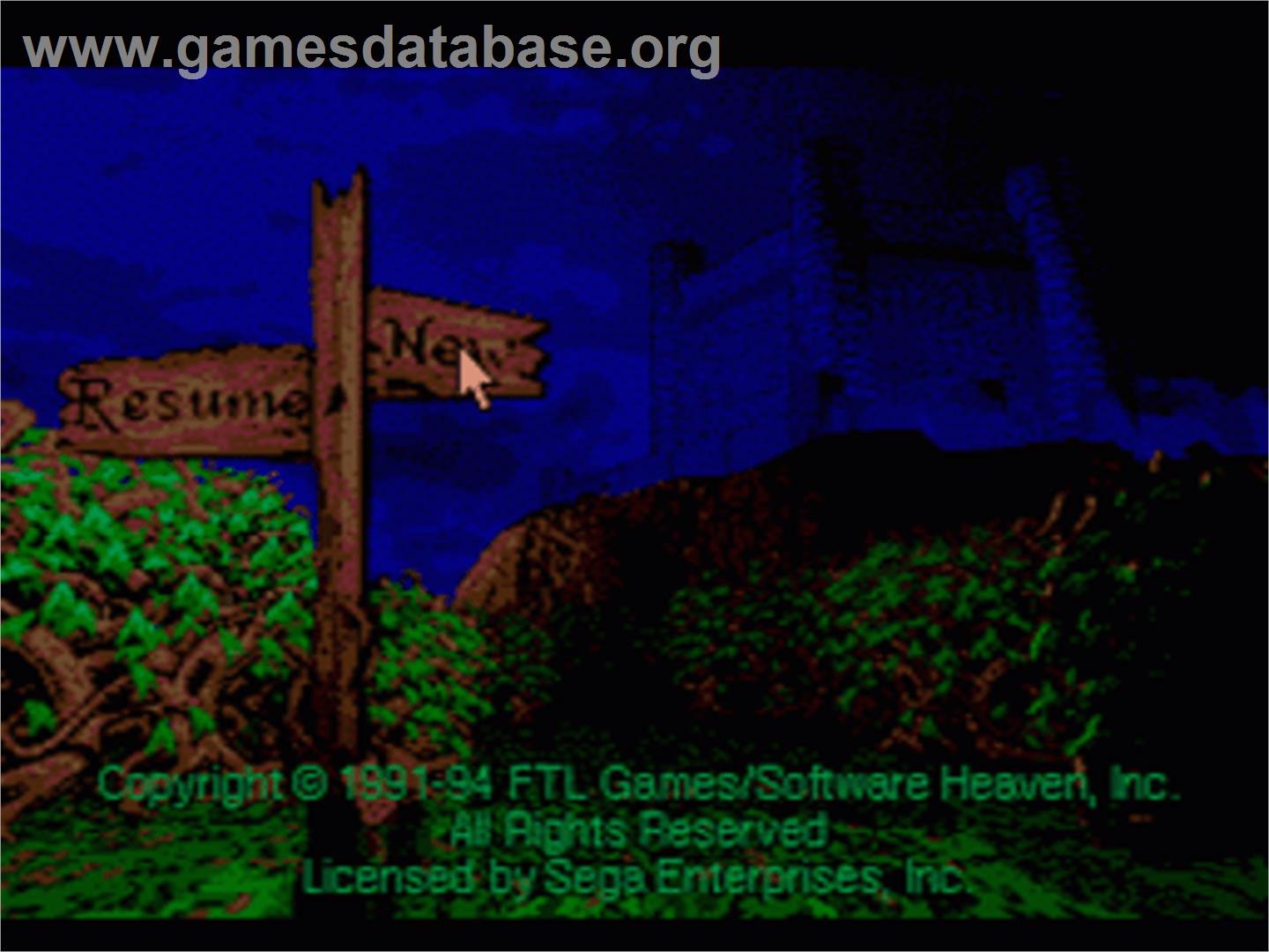 Dungeon Master II: The Legend of Skullkeep - Sega CD - Artwork - Title Screen