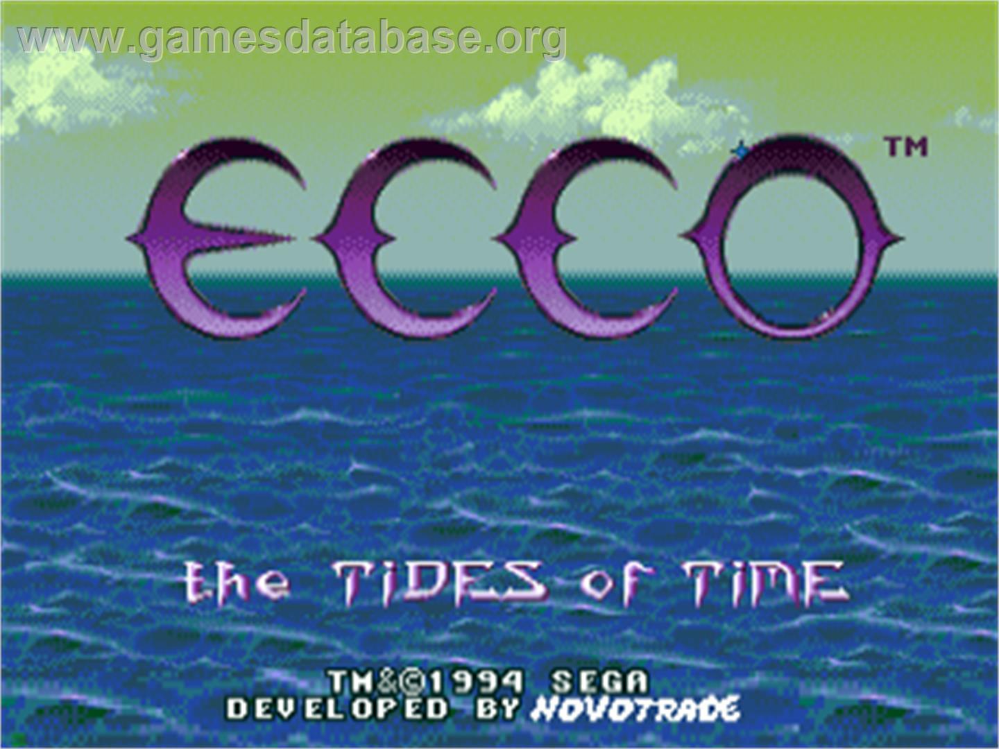 Ecco 2: The Tides of Time - Sega CD - Artwork - Title Screen