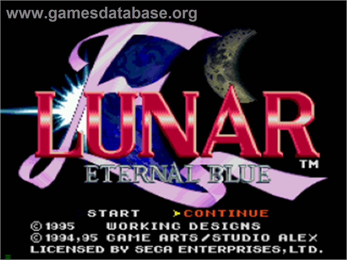 Lunar: Eternal Blue - Sega CD - Artwork - Title Screen