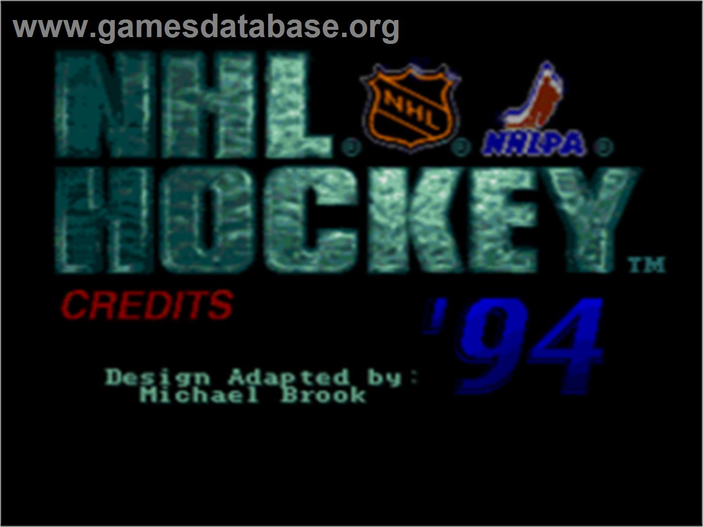 NHL '94 - Sega CD - Artwork - Title Screen