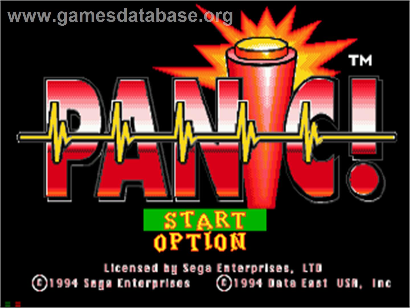 Panic - Sega CD - Artwork - Title Screen