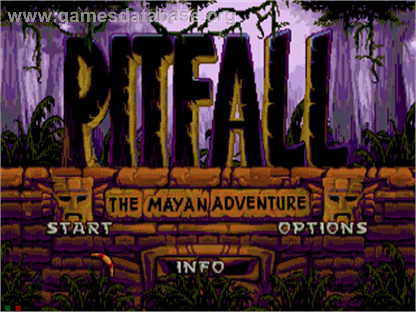 Pitfall: The Mayan Adventure - Sega CD - Artwork - Title Screen