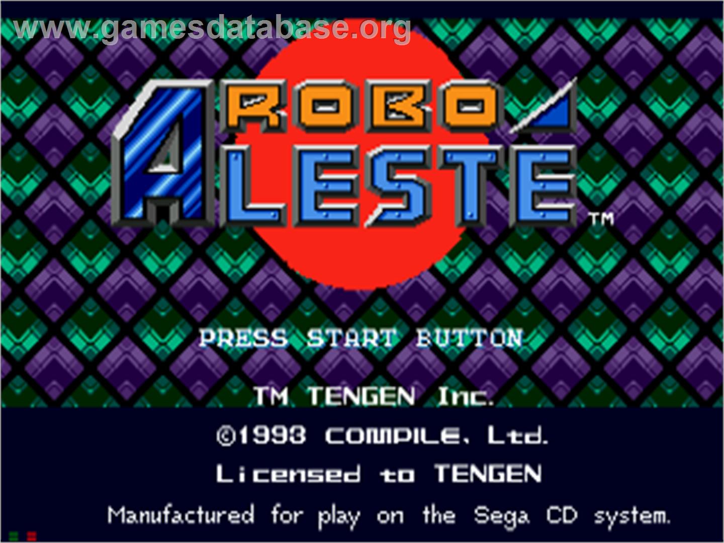 Robo Aleste - Sega CD - Artwork - Title Screen