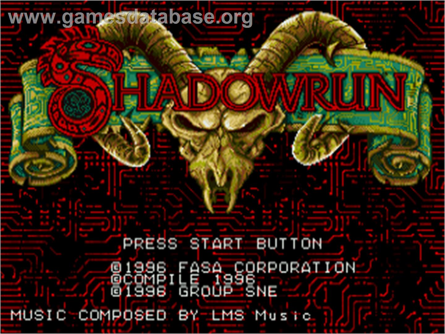 Shadowrun - Sega CD - Artwork - Title Screen