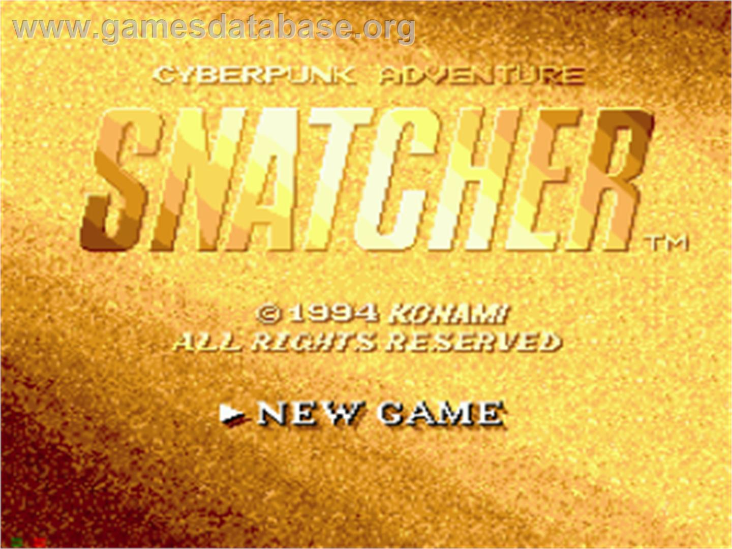 Snatcher - Sega CD - Artwork - Title Screen