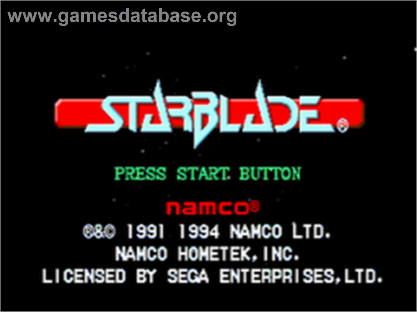 Starblade - Sega CD - Artwork - Title Screen