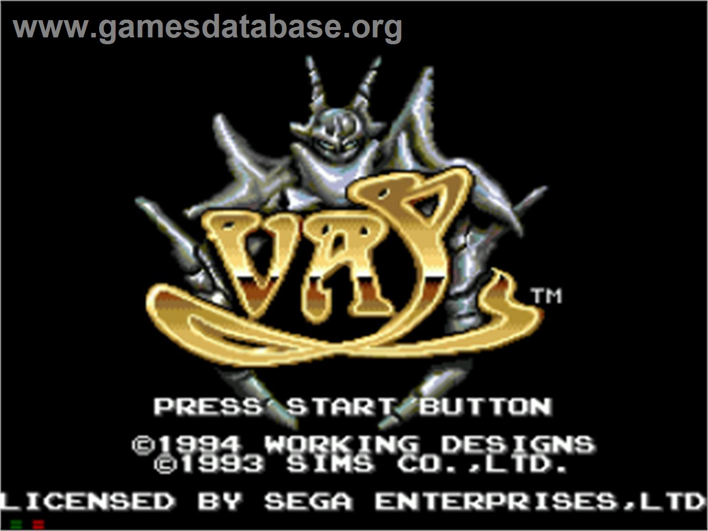 Vay - Sega CD - Artwork - Title Screen