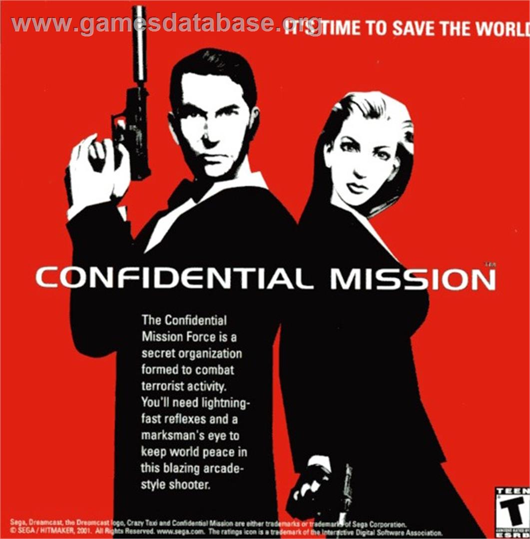 Confidential Mission - Sega Dreamcast - Artwork - Advert