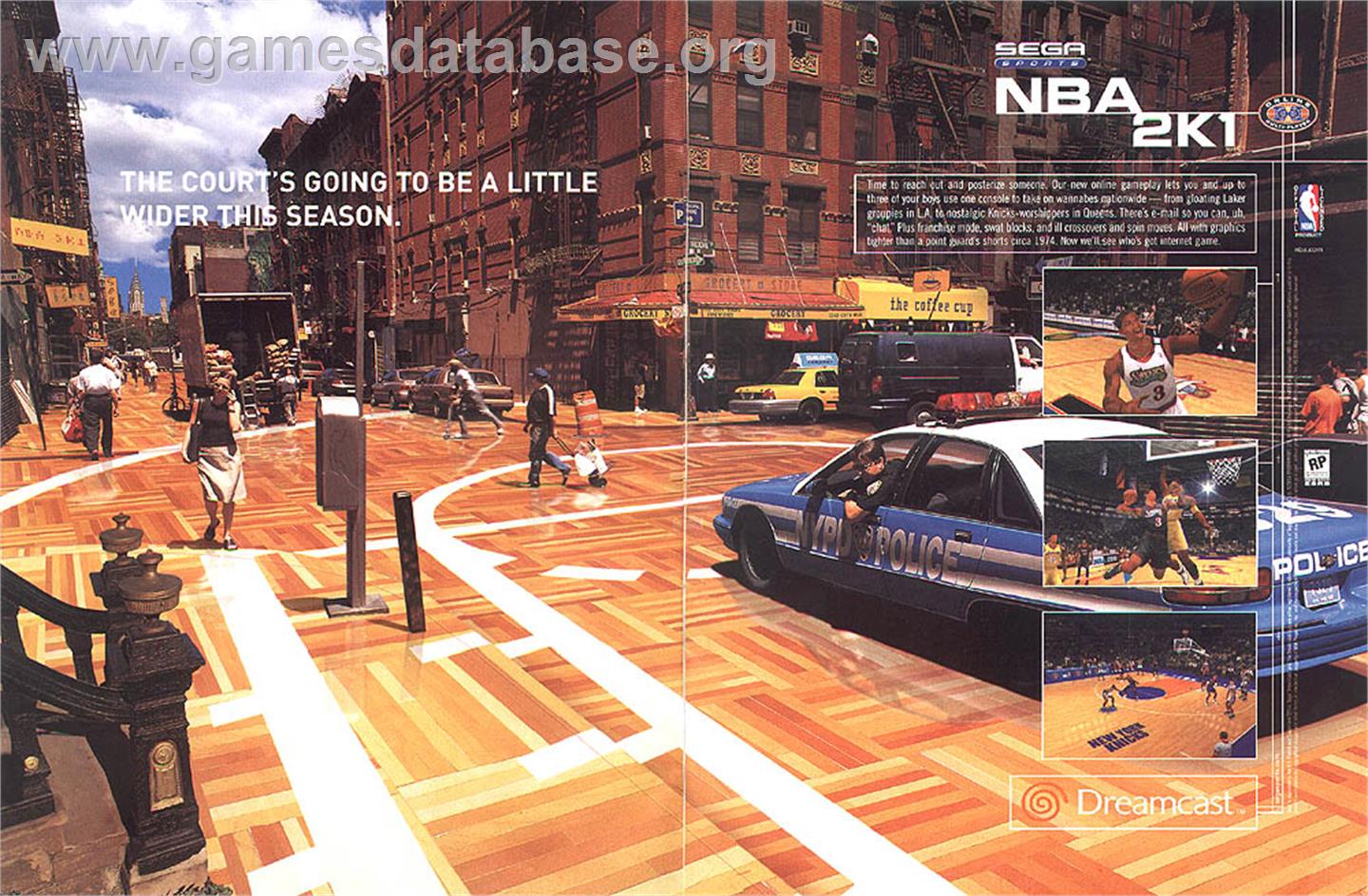 NBA 2K1 - Sega Dreamcast - Artwork - Advert