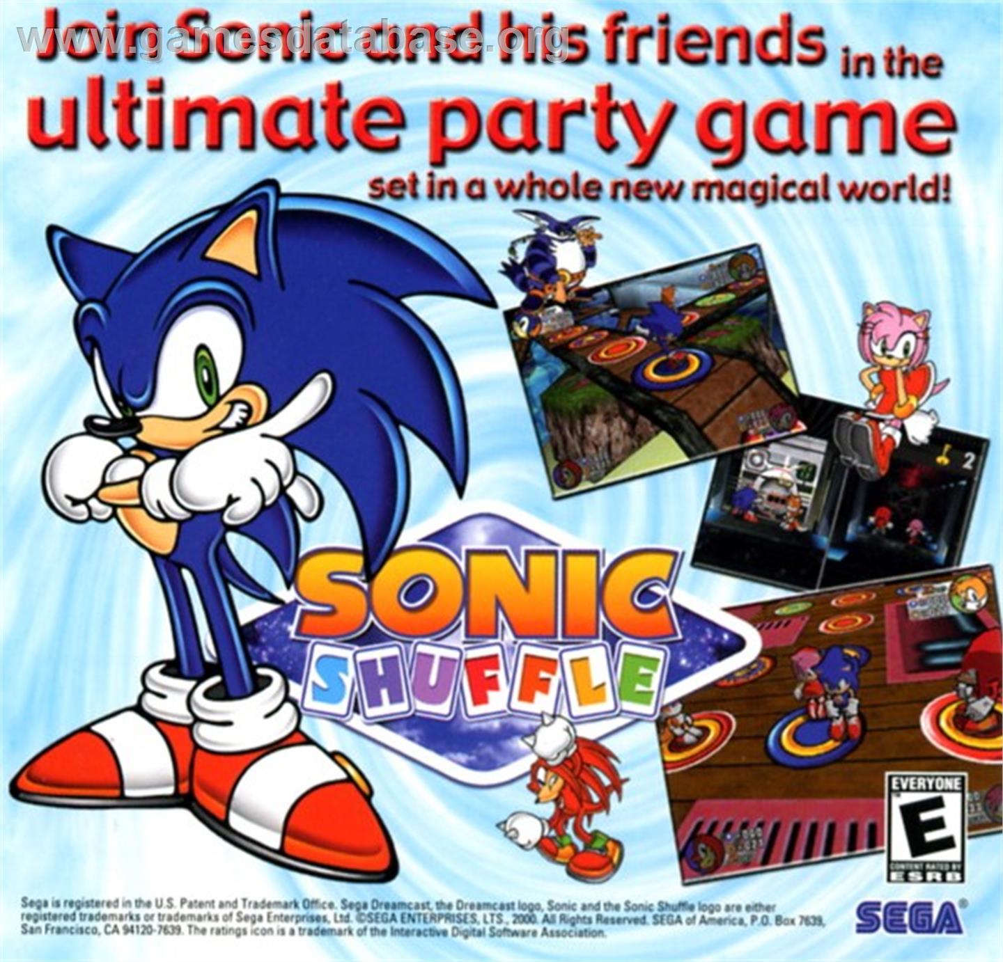 Sonic Shuffle - Sega Dreamcast - Artwork - Advert