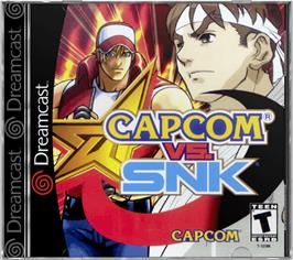 Box cover for Capcom vs. SNK Millennium Fight 2000 on the Sega Dreamcast.