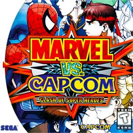 Box cover for Marvel Vs. Capcom: Clash of Super Heroes on the Sega Dreamcast.