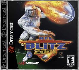 Box cover for NFL Blitz 2001 on the Sega Dreamcast.