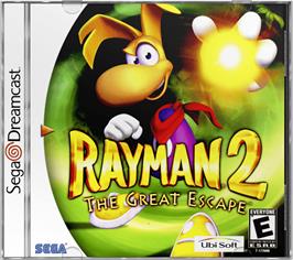 Box cover for Rayman 2: The Great Escape on the Sega Dreamcast.