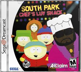 Box cover for South Park: Chef's Luv Shack on the Sega Dreamcast.