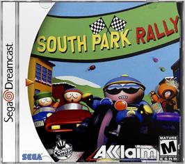 Box cover for South Park Rally on the Sega Dreamcast.