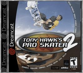 Box cover for Tony Hawk's Pro Skater 2 on the Sega Dreamcast.