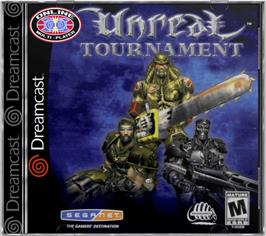 Box cover for Unreal Tournament on the Sega Dreamcast.