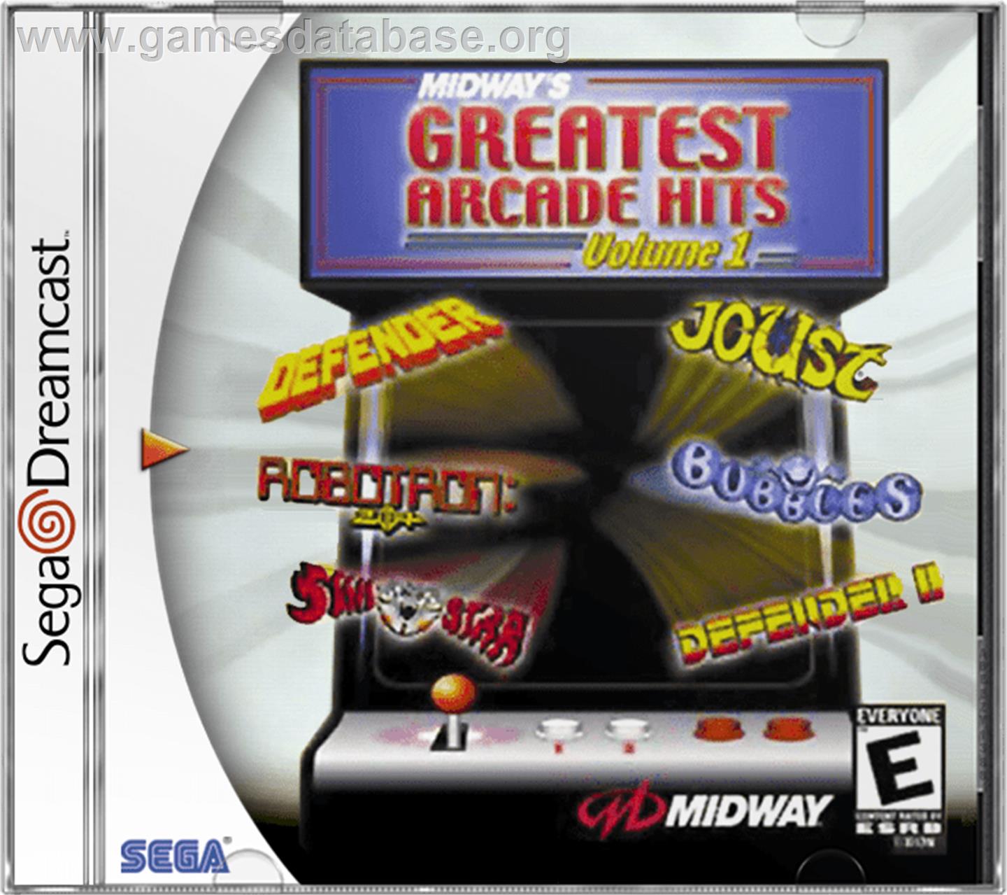 Midway's Greatest Arcade Hits 1 - Sega Dreamcast - Artwork - Box