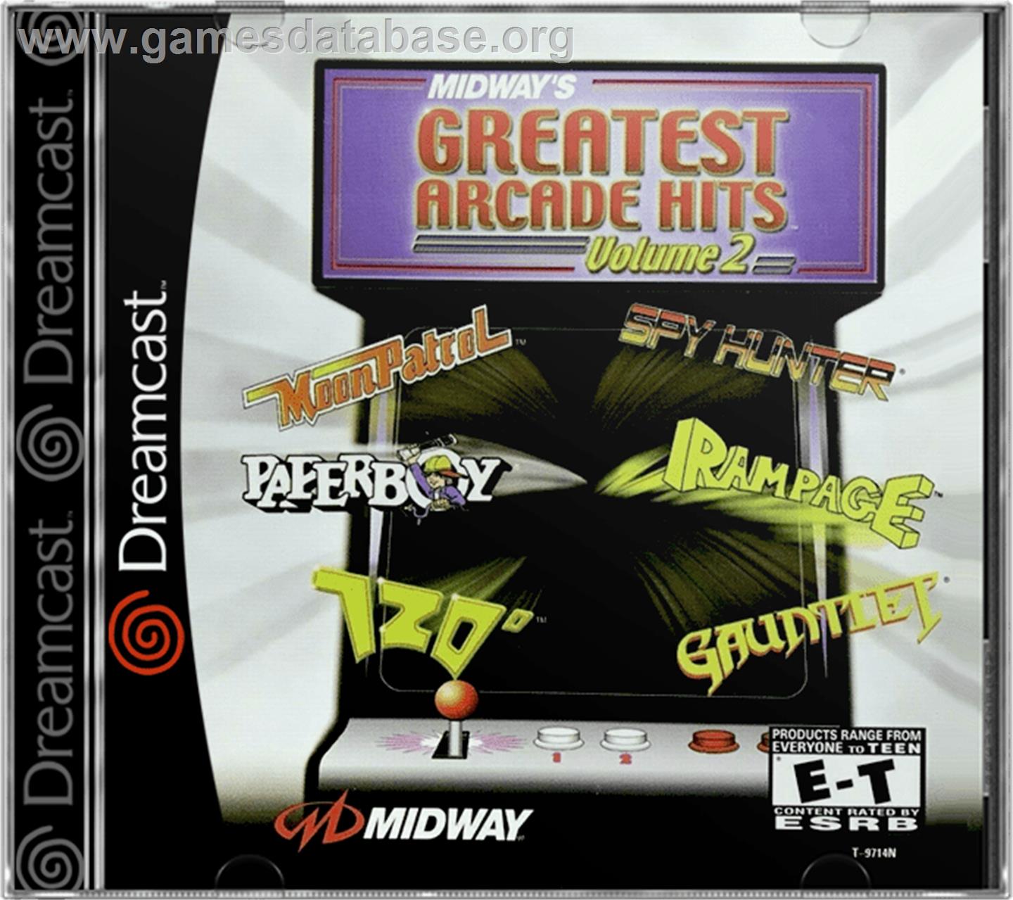Midway's Greatest Arcade Hits 2 - Sega Dreamcast - Artwork - Box