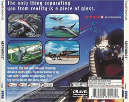 Box back cover for Aerowings on the Sega Dreamcast.