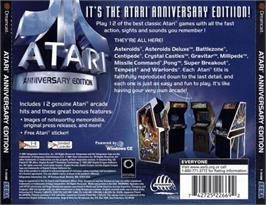 Box back cover for Atari Anniversary Edition on the Sega Dreamcast.