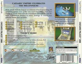 Box back cover for Caesar's Palace 2000: Millennium Gold Edition on the Sega Dreamcast.